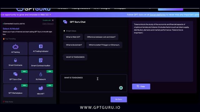 INTRODUCING GPT GURU AI CHAT FEATURE | Artificial Intelligence | | Blockchain смотреть онлайн