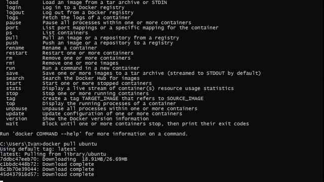 Создание контейнера с Ubuntu, остановка и повторный вход смотреть онлайн