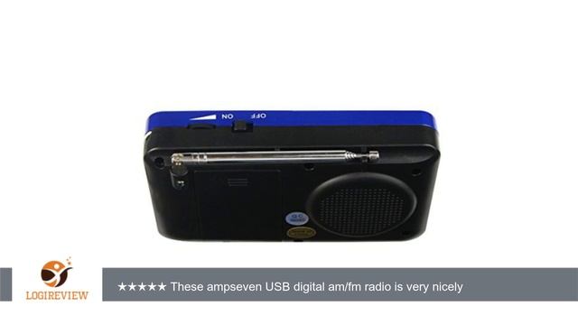 AMPSEVEN USB Digital Radio Mini Speaker FM MW SW Portable MP3 Music Player with TF Card Slot (Blue смотреть онлайн