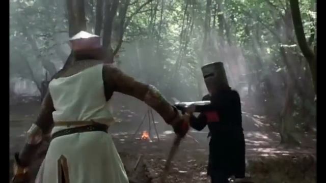 The Black Knight - Monty Pyton and The Holy Grail - digital paint смотреть онлайн