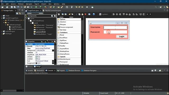 Eclipse 2023 - How to create Login Form- Java Programming #7 - Create Login Form in Eclipse смотреть онлайн