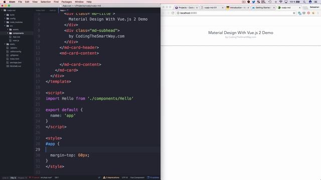 Using Material Design with Vue js 2 смотреть онлайн