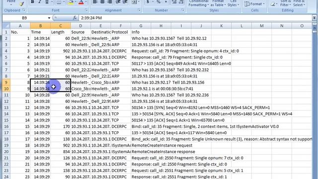 Wireshark Trace File Reporting Using Excel смотреть онлайн
