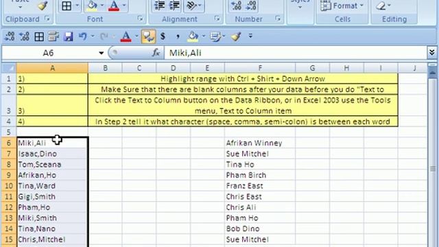 Excel Magic Trick #8: Text To Column смотреть онлайн