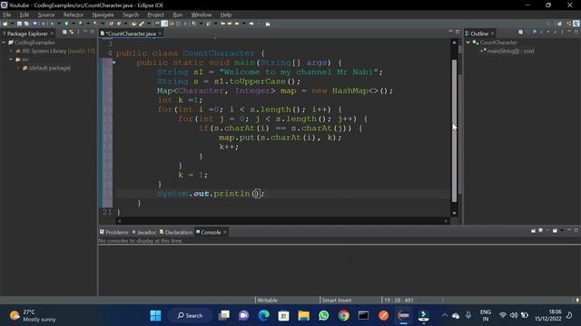 Java Program to count the total number of characters in a string | Characters count using Java смотреть онлайн