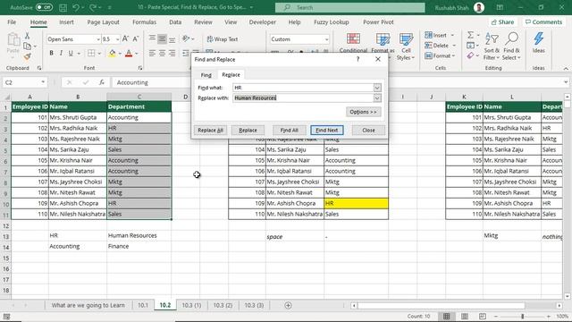 A Drop Of Excel - 10 | Paste Special, Find & Replace, Go To Special