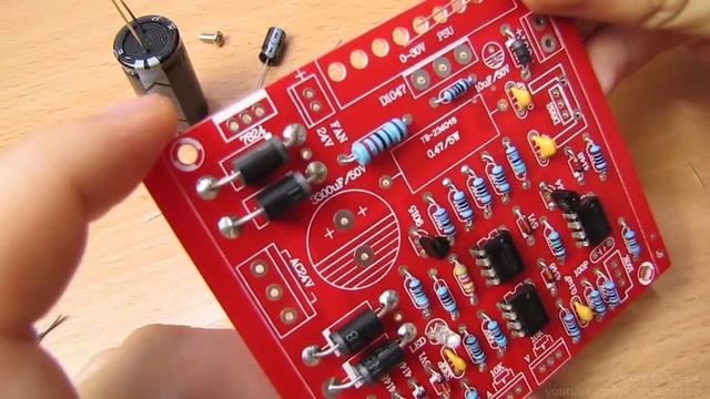 Лабораторный блок питания, (0 - 30V, 2mA - 3A), DIY Kit смотреть онлайн