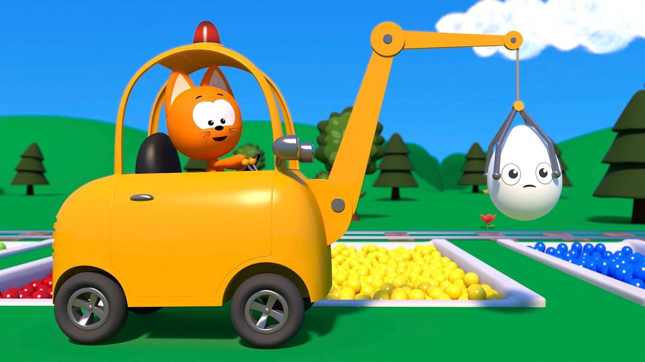 Красим яйца Учим цвета - Котэ Геймз мультики для самых маленьких смотреть онлайн