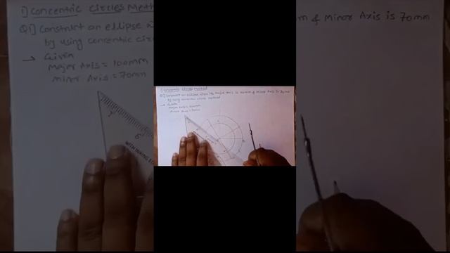 Draw an Ellipse by Concentric Circles Method смотреть онлайн