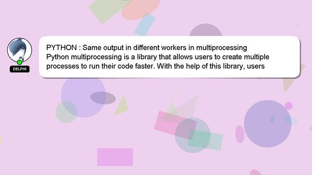PYTHON : Same output in different workers in multiprocessing смотреть онлайн