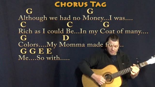 Coat of Many Colors (Dolly Parton) Fingerstyle Guitar Cover Lesson - Chords/Lyrics - Capo 3rd Fret смотреть онлайн