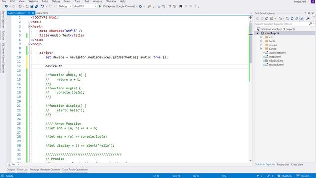 Voice/Audio Recorder using Javascript || Promise Call || Arrow Functions (URDU/HINDI) - Part 18 смотреть онлайн