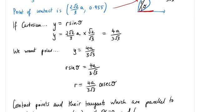 Polar Coordinates 18 • Challenging Tangents example • CP2 Ex5D • ? смотреть онлайн