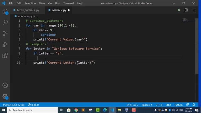 Python Continue Statement- Python Tutorials 23 смотреть онлайн