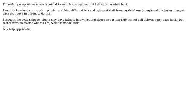 Wordpress: Can I run custom php on specific pages in wordpress? смотреть онлайн