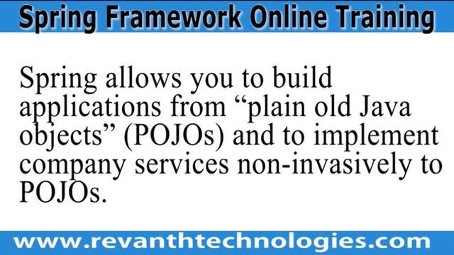 Spring Framework Online Tutorial, Spring Framework Online Training From India,Spring Training Onlin смотреть онлайн