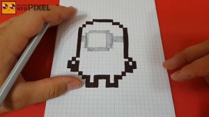 МИНЬОН  ИЗ «Гадкий  Я 3» рисуем по клеточкам (minions/Despicable Me 3)PIXEL ART