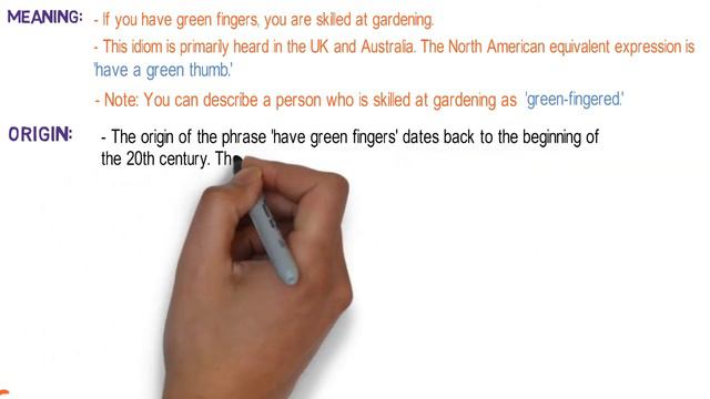 What does 'have green fingers' mean? (idiom) смотреть онлайн