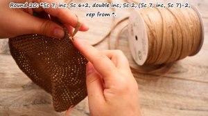 Шляпа с ушками из рафии крючком (часть 2) 👒 Crochet Sun Hat | Pattern & Tutorial 🤠