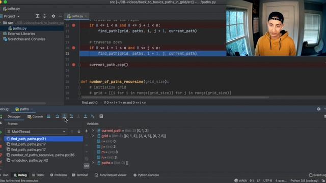 Python Grid Interview Challenge with Recursion & Dynamic Programming смотреть онлайн
