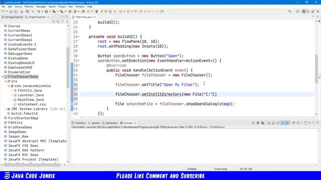 FileChooser | JavaFX GUI Tutorial for Beginners смотреть онлайн