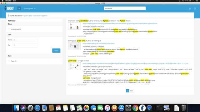 Fulltext Searching in Hunchly смотреть онлайн