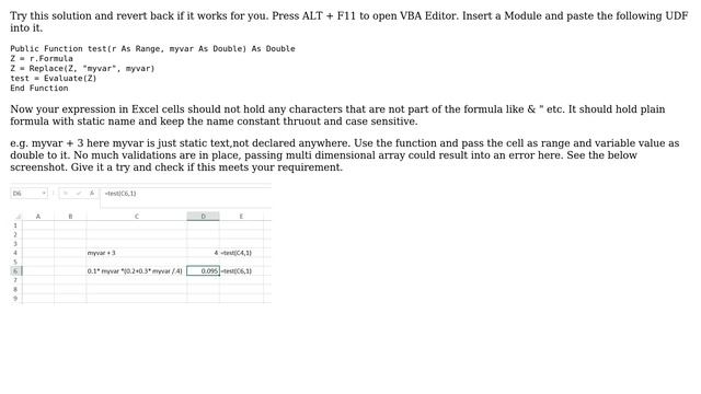 Excel VBA evaluate string from cell as formula with a variable (2 Solutions!!) смотреть онлайн