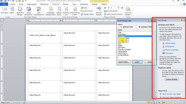 How to Create Address Labels in word | Microsoft Word Tutorial смотреть онлайн
