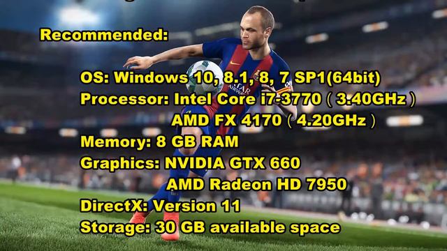 Pro Evolution Soccer 2018 Requirements смотреть онлайн