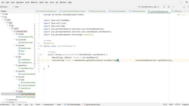 Java REST API wiht JWT-token, часть 3 смотреть онлайн