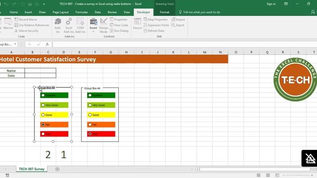 TECH-007 - Create a survey in Excel using Option Buttons (a.k.a. Radio Buttons) смотреть онлайн
