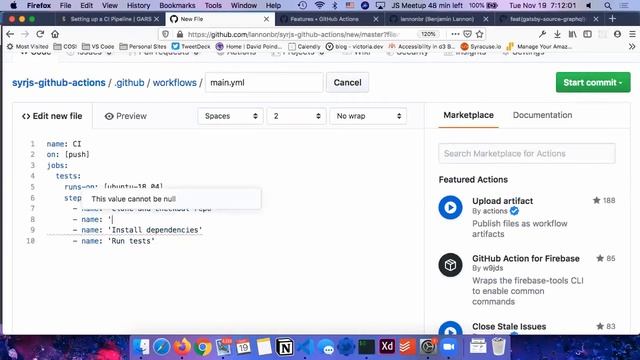 Syr(js): Ben Lannon - GitHub Actions смотреть онлайн