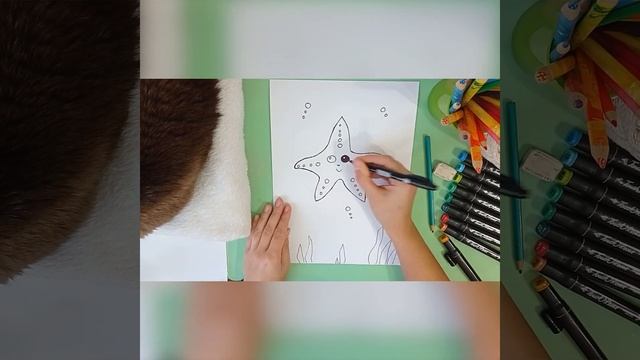 Рисуем МОРСКУЮ ЗВЕЗДУ | #Shorts смотреть онлайн