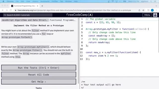 freeCodeCamp - JavaScript Algorithms and Data Structures - Functional Programming - Solutions смотреть онлайн