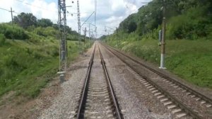 Орловская область, вид из последнего вагона поезда