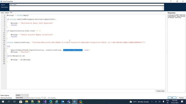 Blue Prism Write Collection to Excel using OleDb смотреть онлайн