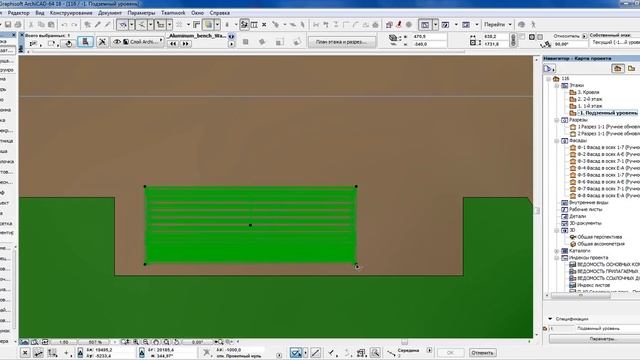 Пример визуализации реального объекта со скамейками и урной от компании Хоббика смотреть онлайн