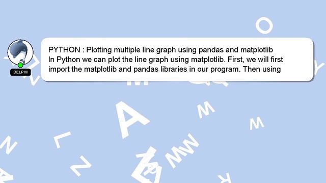 PYTHON : Plotting multiple line graph using pandas and matplotlib смотреть онлайн