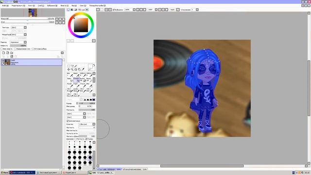Как вырезать картинку и вставить на фон в EASY PAINT TOOL SAI смотреть онлайн