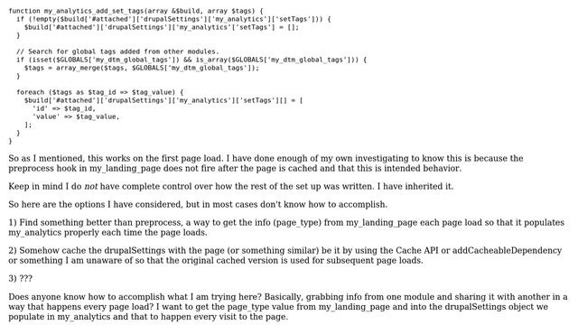 Communicating Drupal module settings module to module every page load for use in drupalSettings... смотреть онлайн