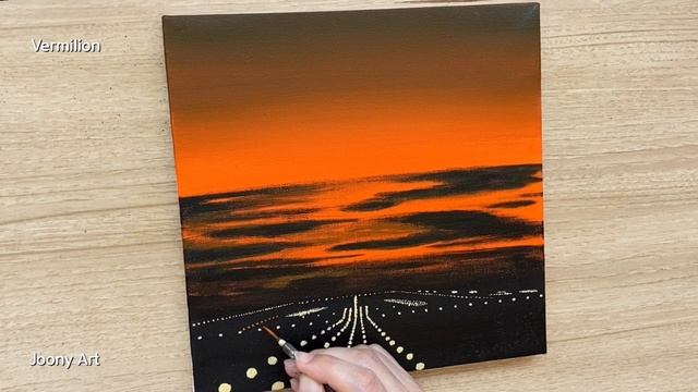 Fly to the Sunset / Easy Acrylic Painting for Beginners / Daily Challenge #98 смотреть онлайн