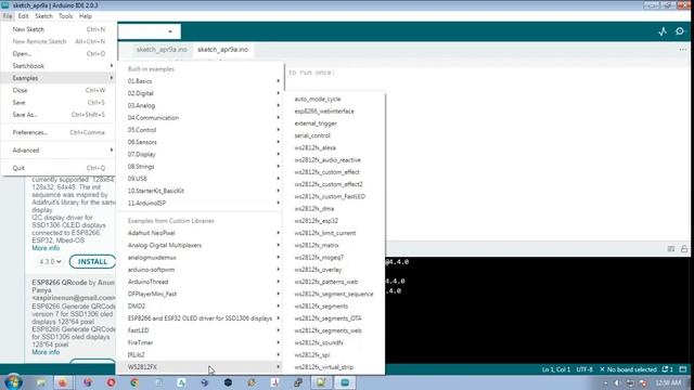 ESP8266 Interfacing with OLED SSD1306 Display Arduino IDE 2.0 Install Driver Test Example Sketch смотреть онлайн
