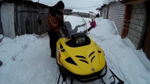 Снегоход Тайга 500, заводим с электро стартера