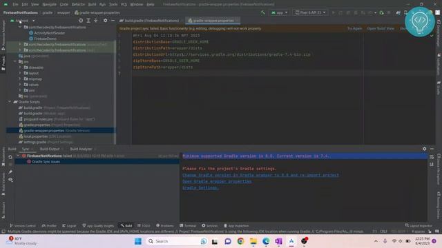 Minimum Supported Gradle 8, Current Version is 7.4 - Android Studio Error (SOLVED) смотреть онлайн
