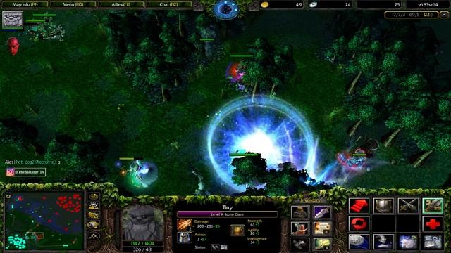 DOTA TINY 1 HP KILL OR DIE (HARD GAME) смотреть онлайн