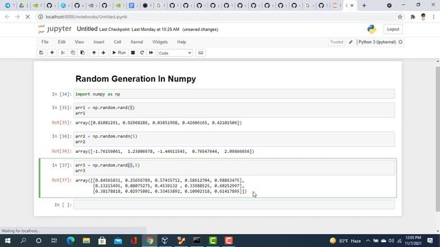 Random Generation In Numpy | Numpy Tutorial - 7 | Bangla смотреть онлайн