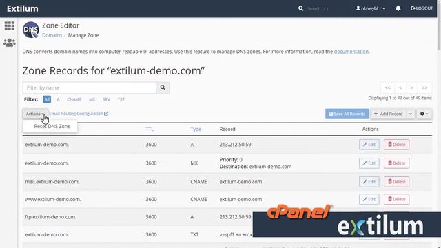 How to Reset DNS Zone in Zone Editor cPanel — Extilum Hosting смотреть онлайн
