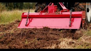 Культивация участка трактором Lovol 244| Работа почвофрезы IGQN140