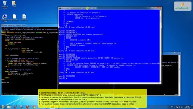 MySQL - Crear procedimientos, funciones y triggers смотреть онлайн