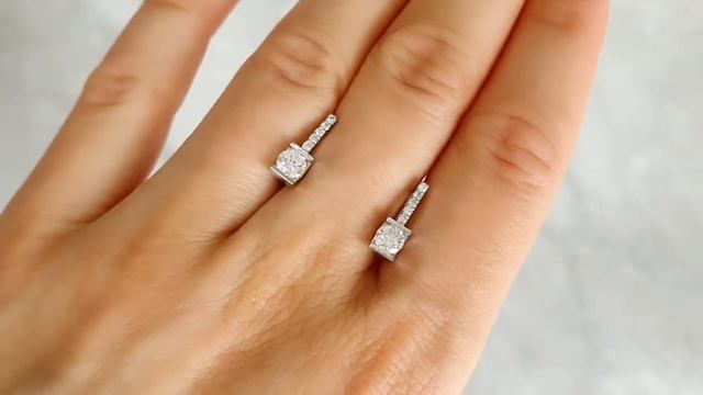 Серьги с бриллиантами 0.666 ct смотреть онлайн